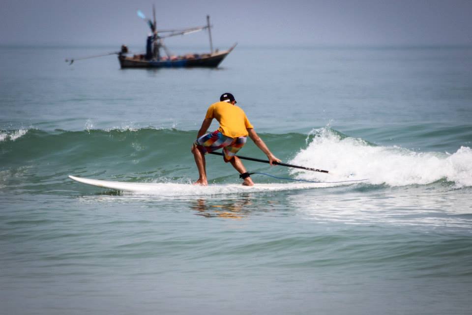 paddle surfing in Thailand