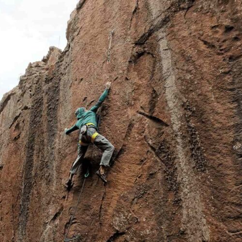 Climbing San Vito Dolmen climb